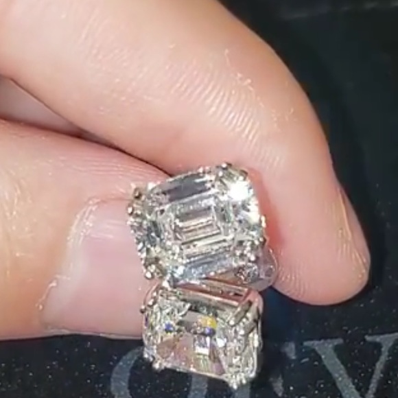 2ct Emerald Cut Studs - Picture 11 of 16